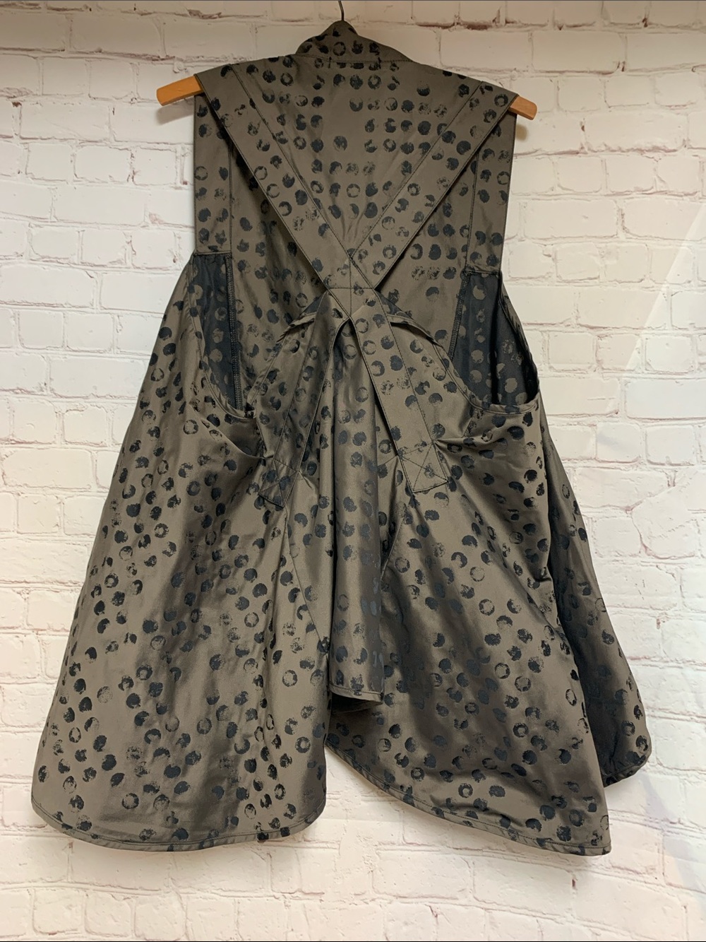Sun Kim Artistic Lagenlook Taffeta Open Back Vest Size M USA
